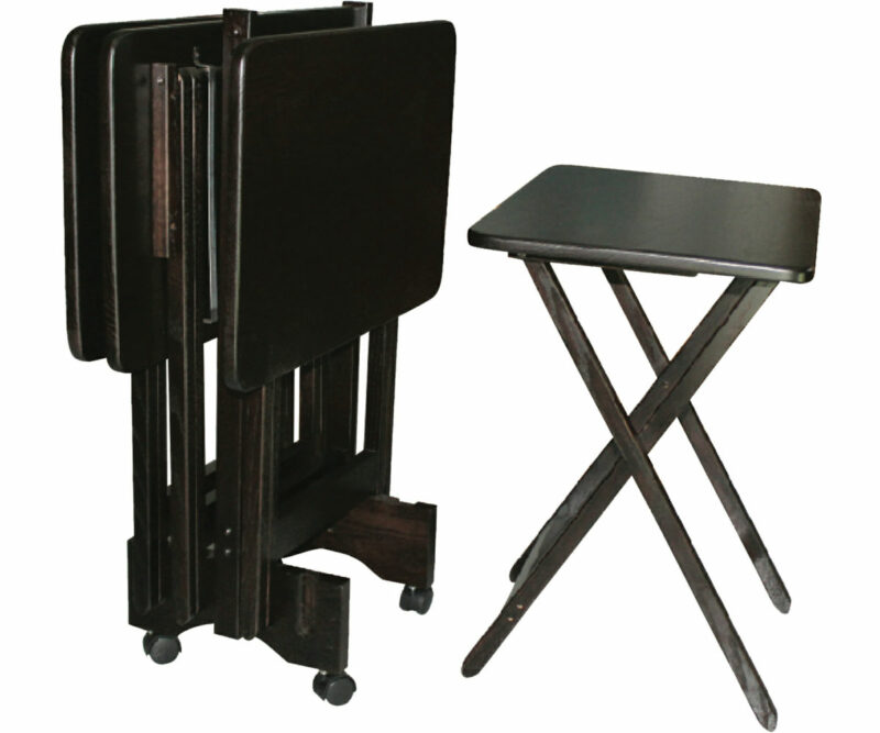 TV Trays With Storage Rack