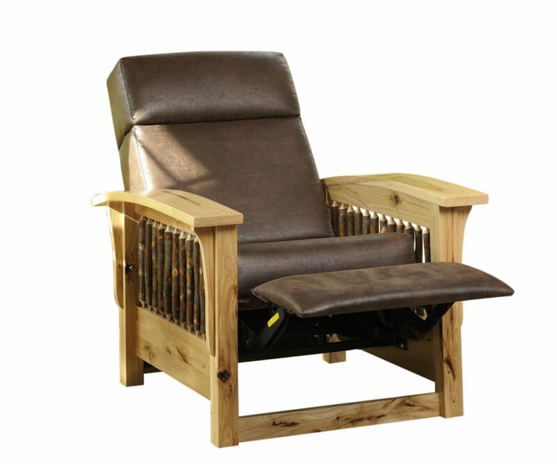 Rustic Hickory Spindle Wallhugger Recliner