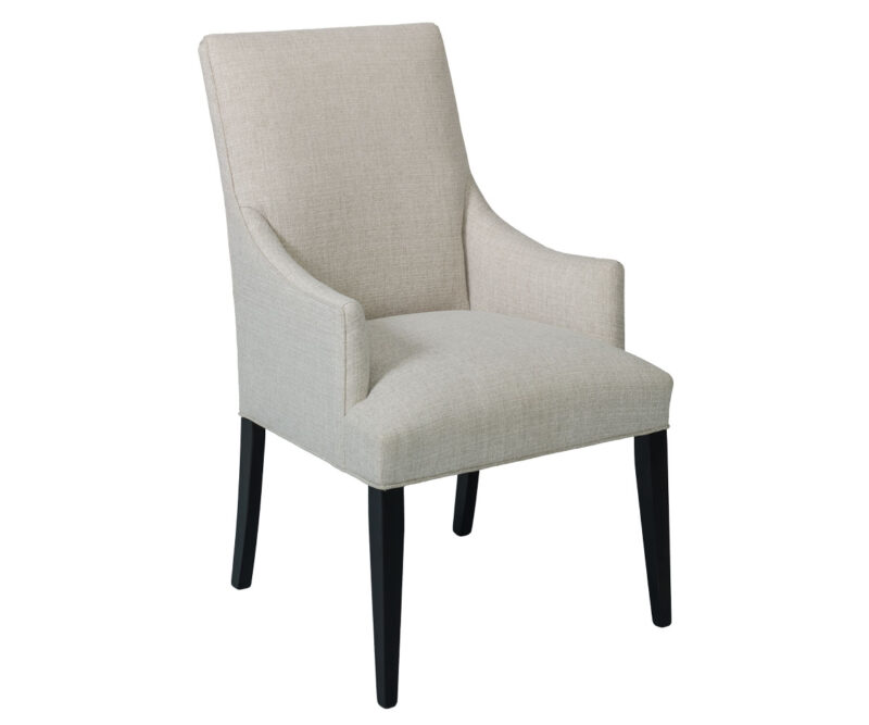 Alcott Straight Top Arm Chair with Upholstered Arms