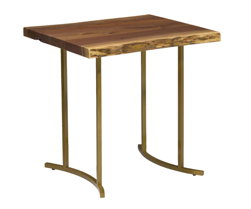 Live Edge End Table with Orbit Base