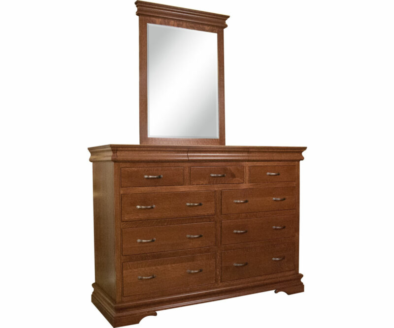 Heirloom Sleigh 9 Drawer Dresser
