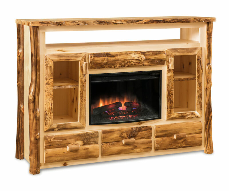 5½ ft TV Cabinet with Fireplace  & 3 Drawers