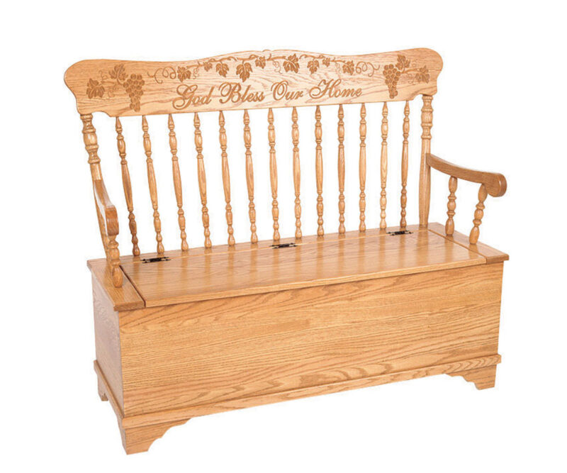 Pressback Storage Bench