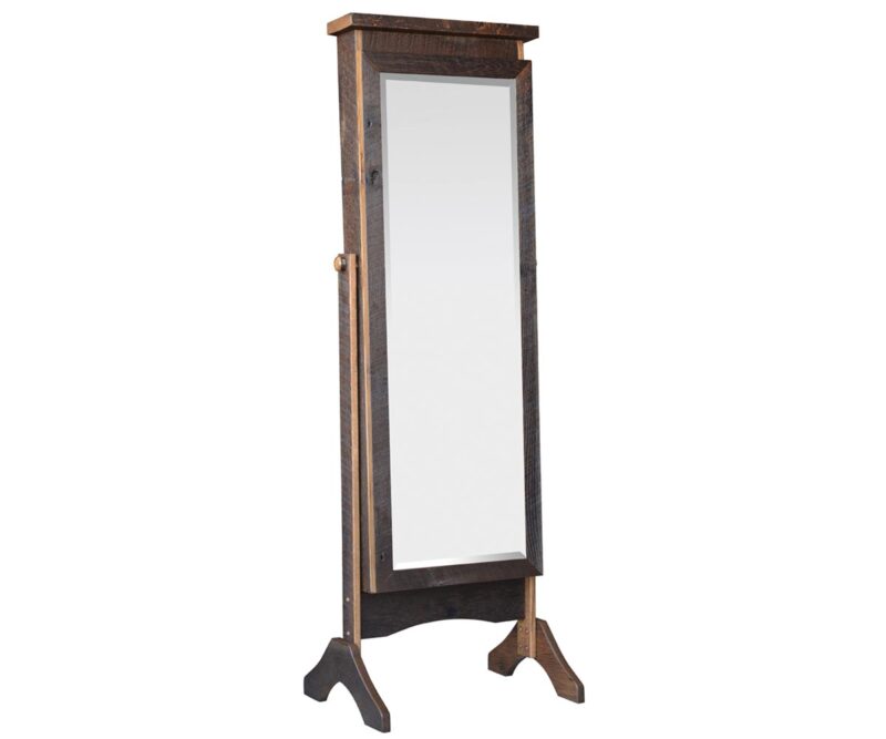 Reclaimed Oak Barnwood Cheval Mirror