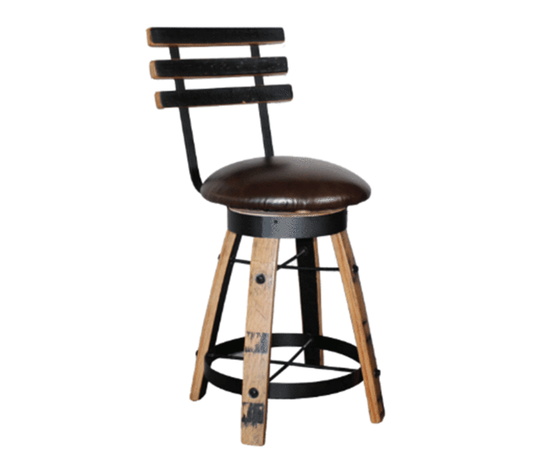 Round Bar Stool with Back
