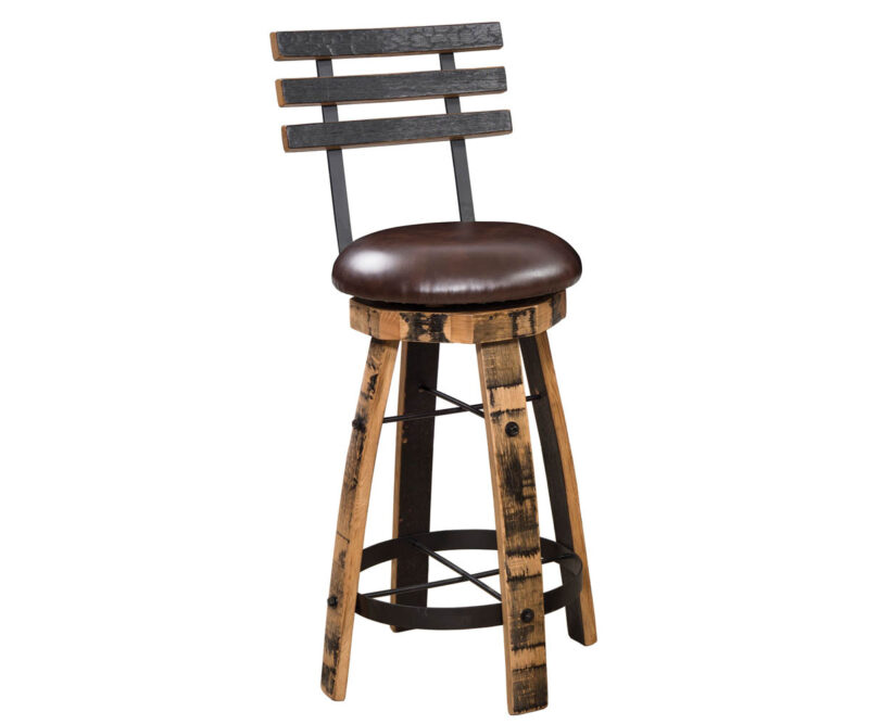 Barrel 24" Swivel Barstool