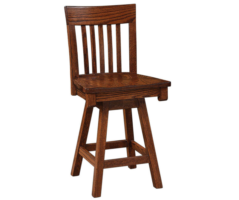 Metro Slat 24" Swivel Bar Stool