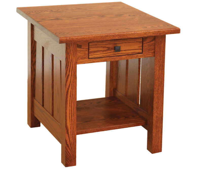 Canted Mission End Table - 22"W