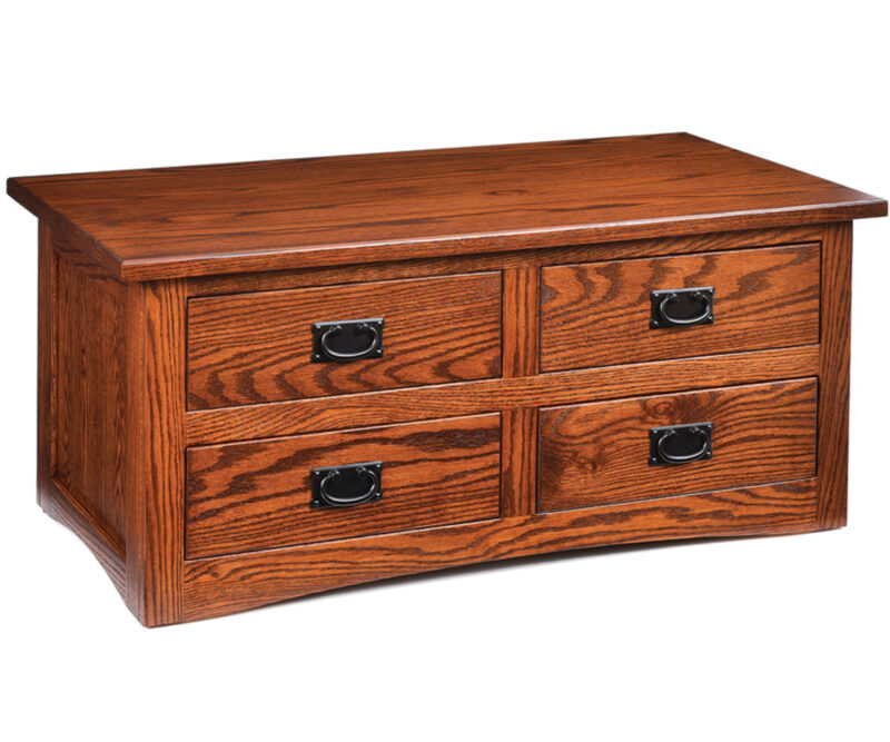 Enclosed Mission Cocktail Table