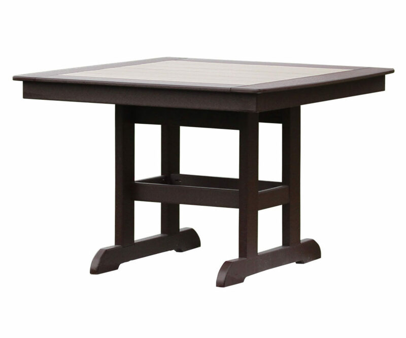 44" Square Table With Trestle Legs