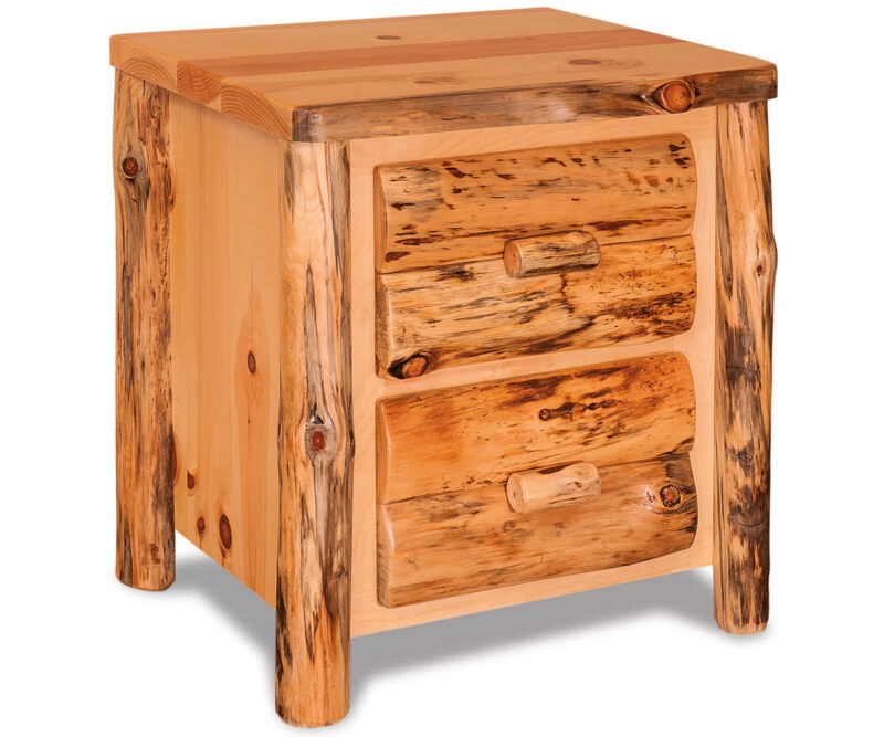 2 Drawer  Nightstand - Rustic Pine
