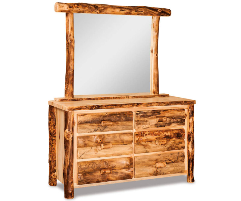 Small 6 Drawer Dresser with Mirror - Aspen