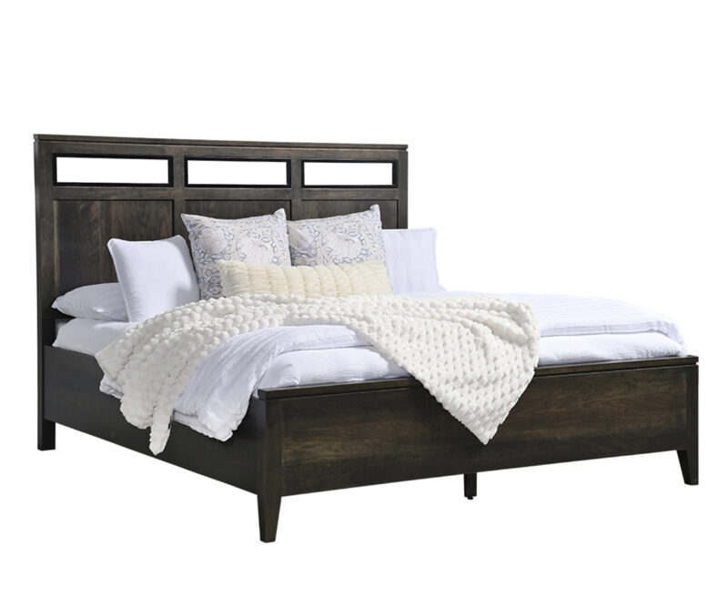 Oslo Panel Bed With Black Inserts