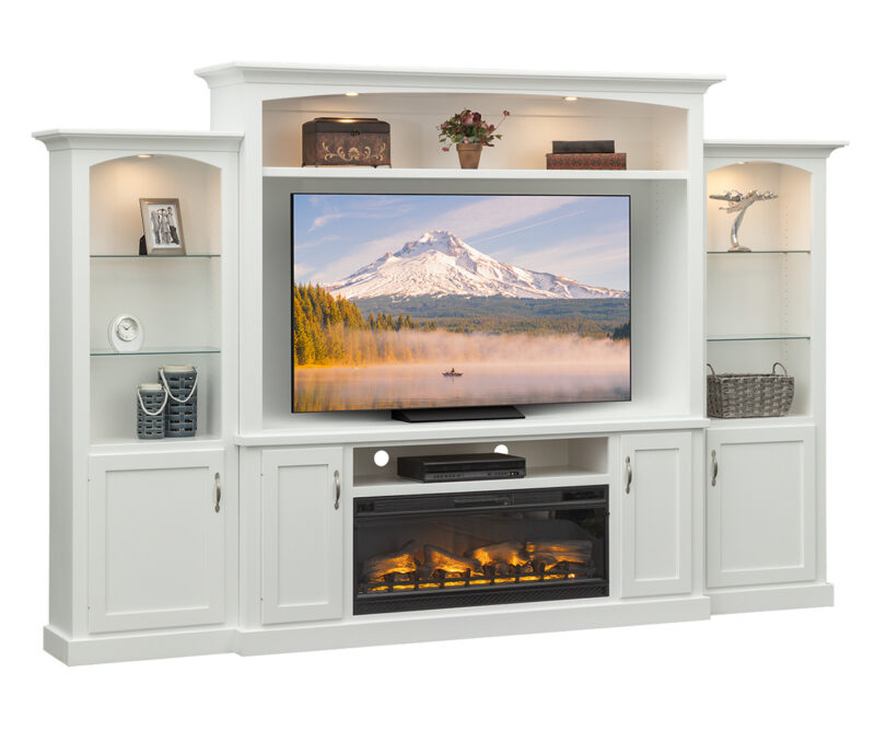 Entertainment Center with 42" Fireplace Insert