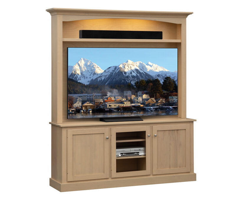 Plasma TV Stand With Hutch