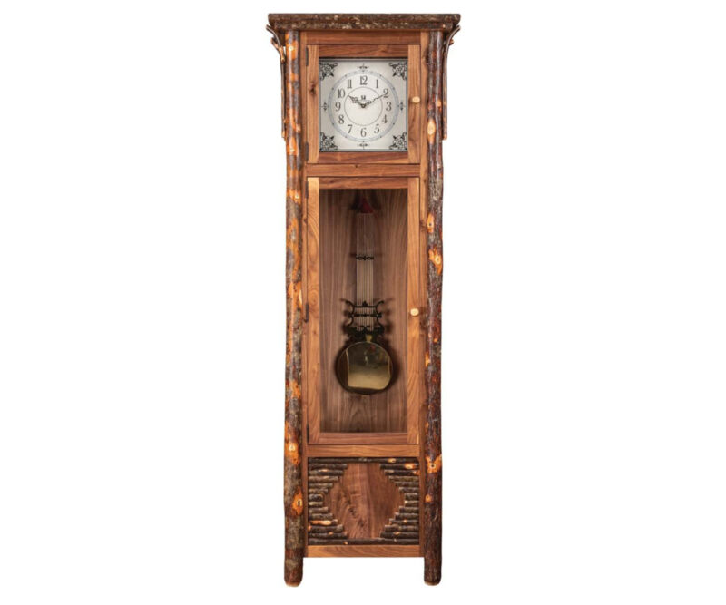 Old Country Grandfather Clock With Pendulum
