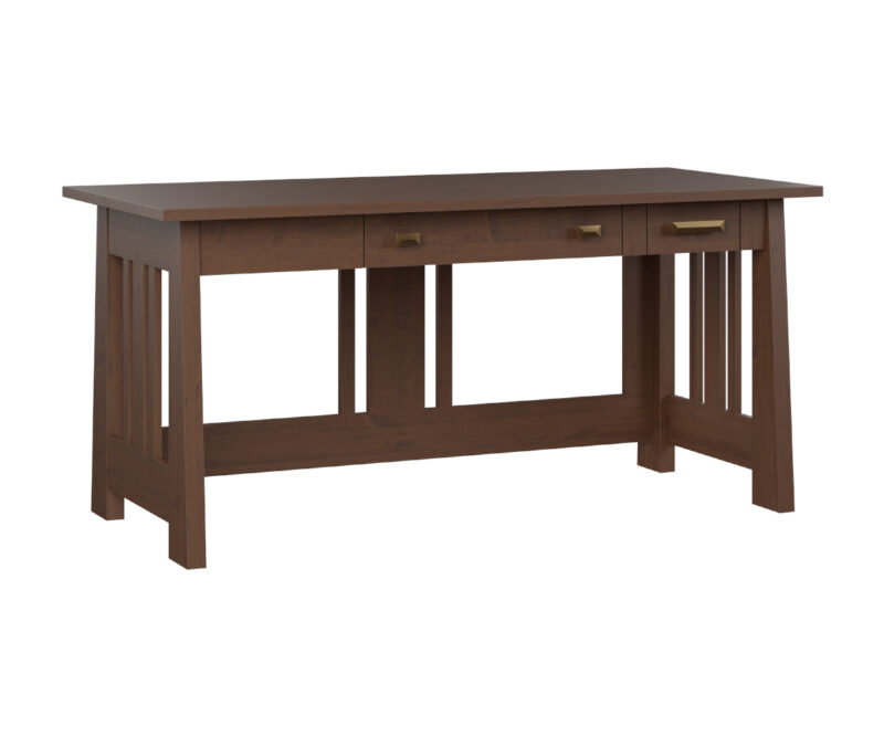 Freemont Mission Open Desk With Return Table And Hutch