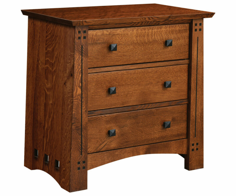 Olde Town Mission 3 Drawer Nightstand
