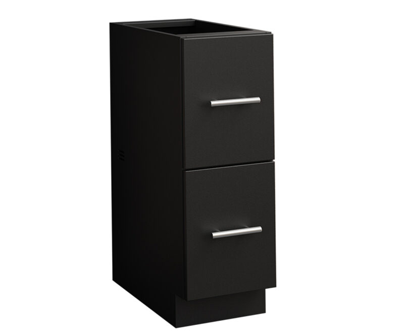2 Drawer Flat Panel Cabinet - 12"W