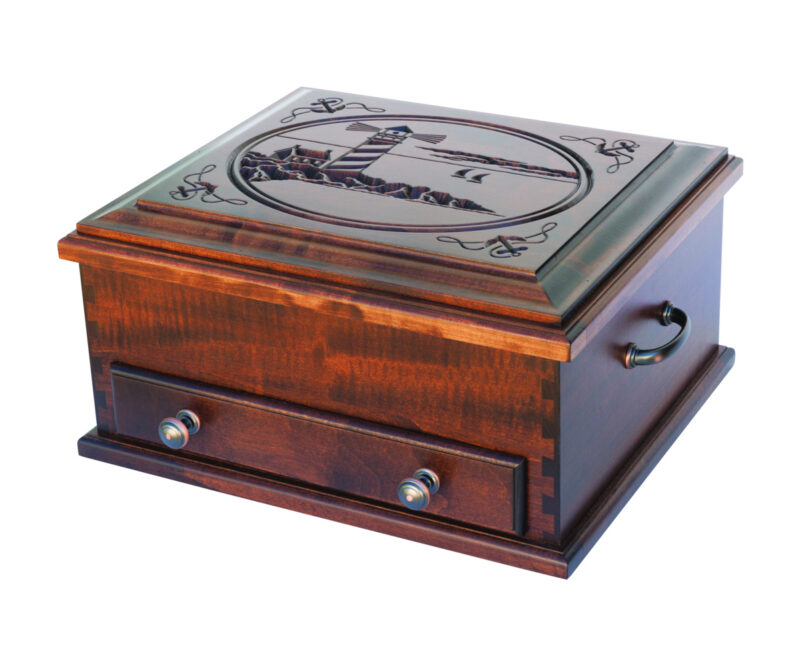 Jewelry Chest With Lighthouse Lid