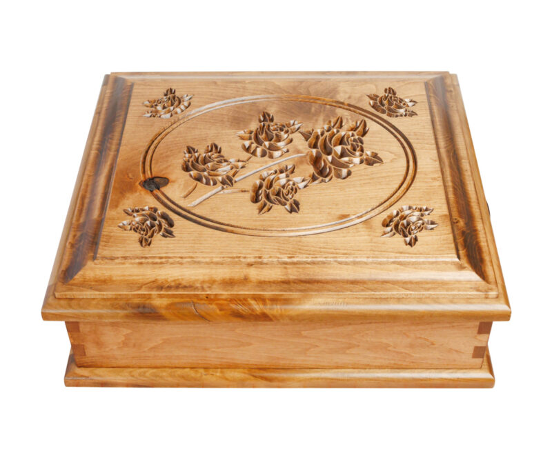 Silverware Chest With Rose Lid