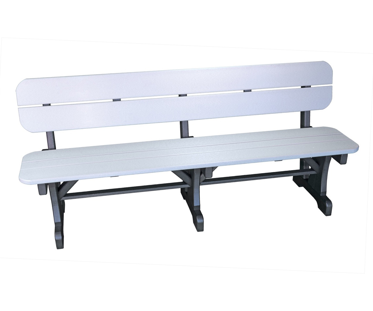 72" Bench With Back