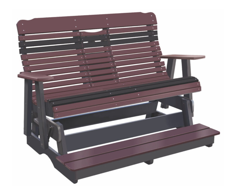 5' High Curve Back Counter Height Settee Glider