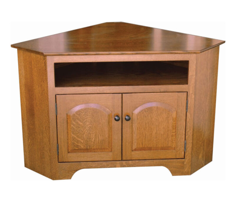 Knob View Shaker Corner TV Stand