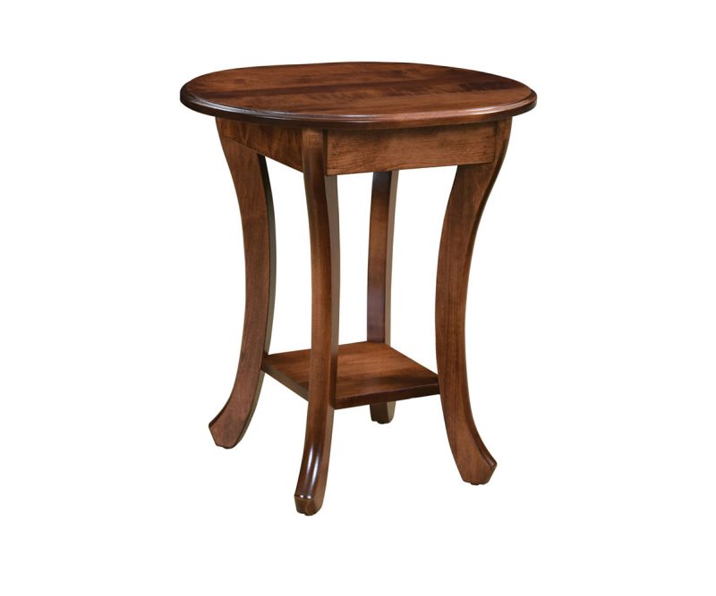 Curved Leg Oval End Table