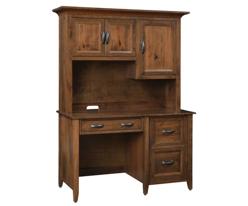 Ventura Single Pedestal Desk With Hutch