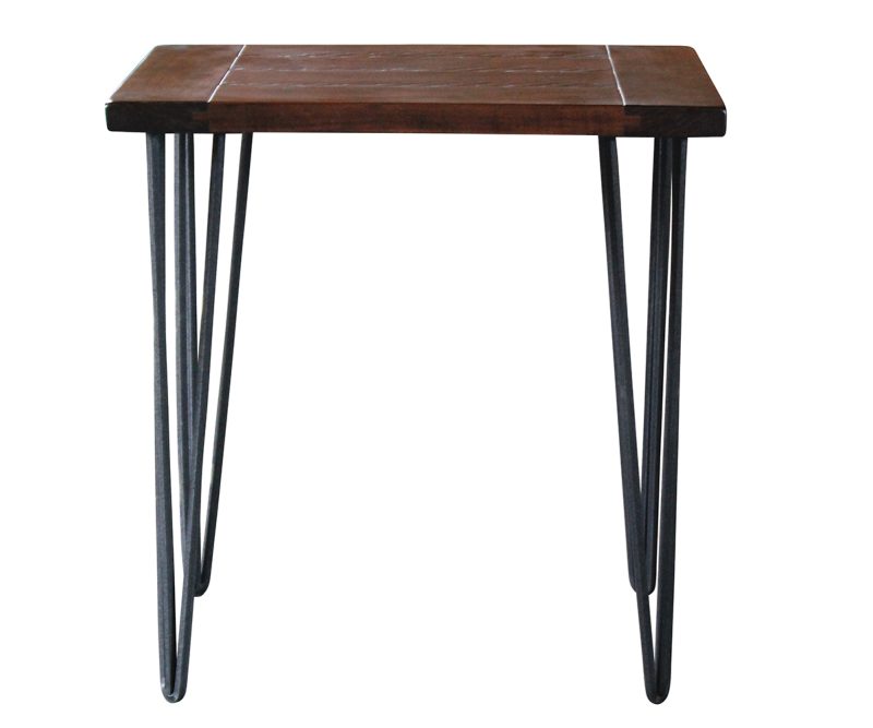 Seneca End Table With Iron Base