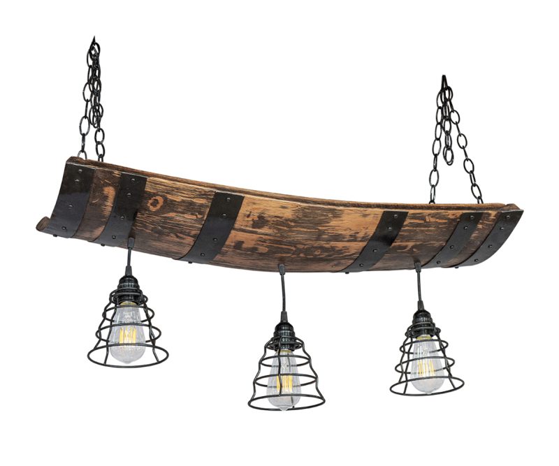 Weathered Barrel Chandelier