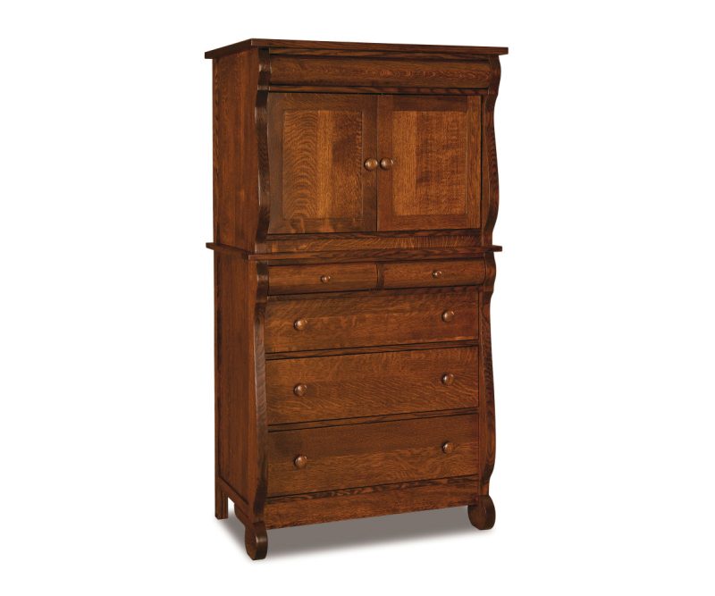 Old Classic Sleigh Chest Armoire