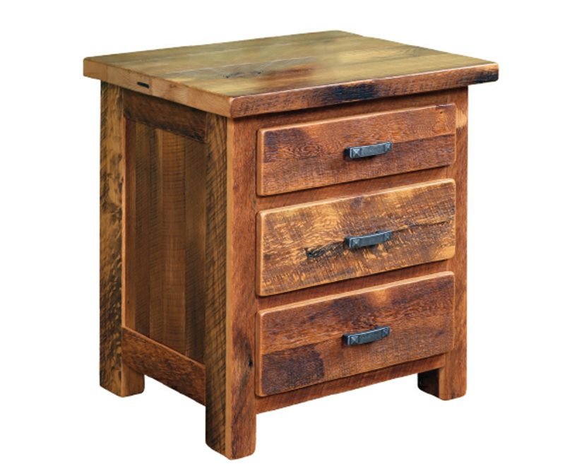 Farmhouse 3 Drawer Nightstand