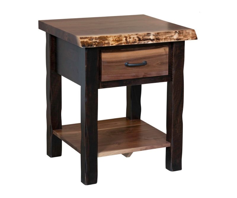 Cross Lake Live Edge 1 Drawer Nightstand