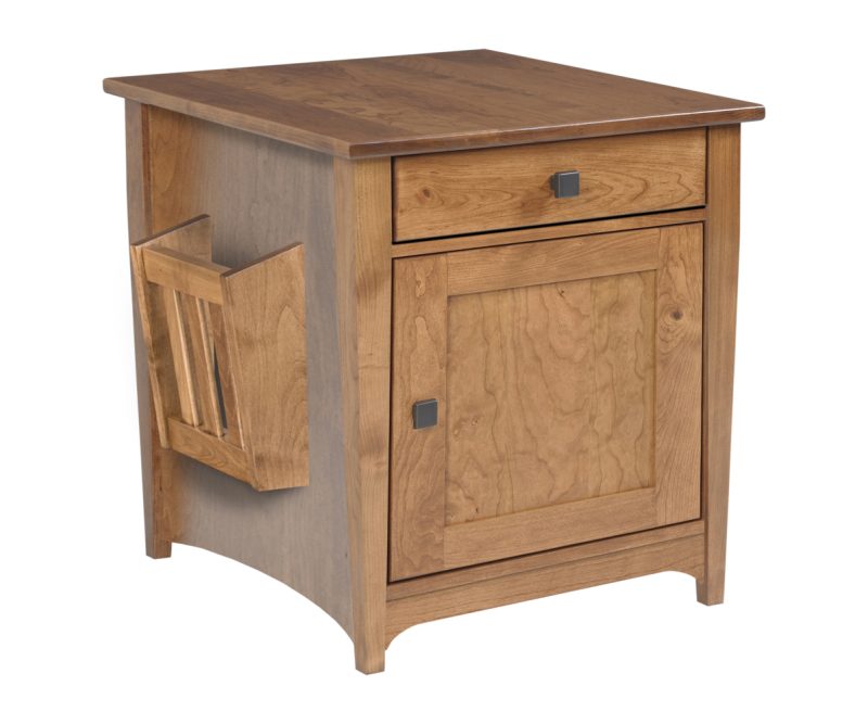 Woodland Shaker Enclosed End Table with Magazine Rack